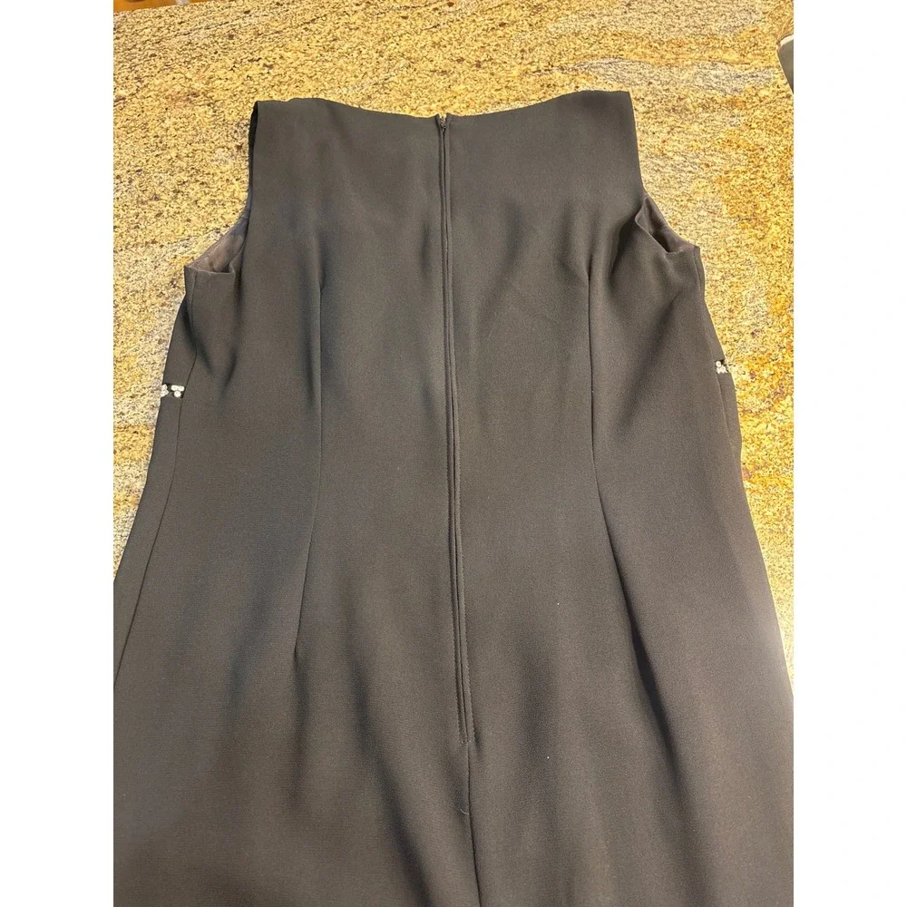 After Dark Black Maxi Dress‎ and Bolero Jacket Set Rhinestone Waist Formal L?